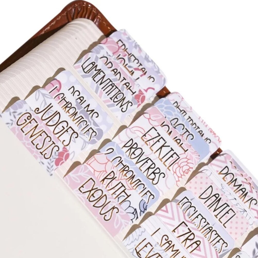 Bible Tabs, Gold Foil Lettering, Laminated